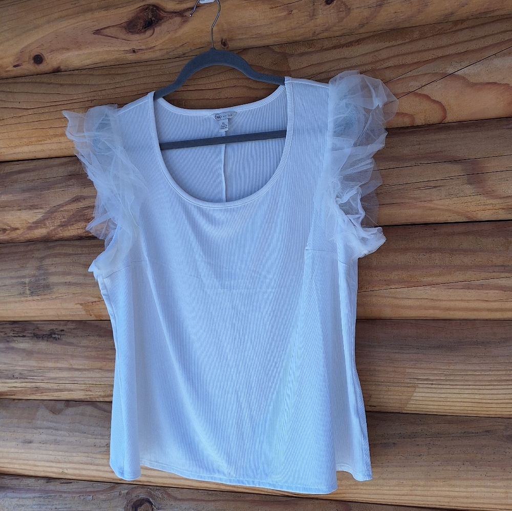 Swoop Neck Ruffle Blouse - Picture 4 of 11